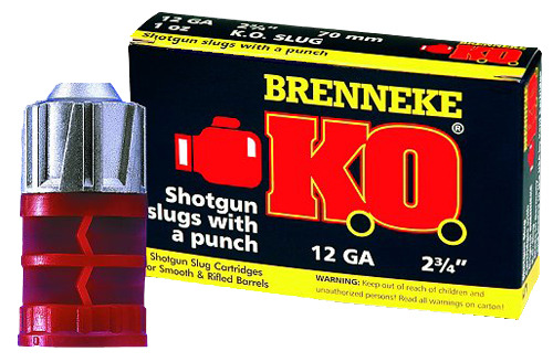 Ammunition Brenneke USA 1 oz 12Gauge BR SL122KO    K.O.          12 2.75 SLUG  1OZ 5/50 • Model: 1 oz